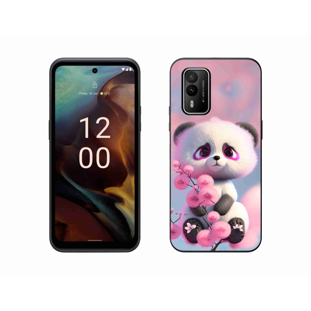 Zselés borítás mmCase a Nokia XR21 készülékhez - aranyos panda 1