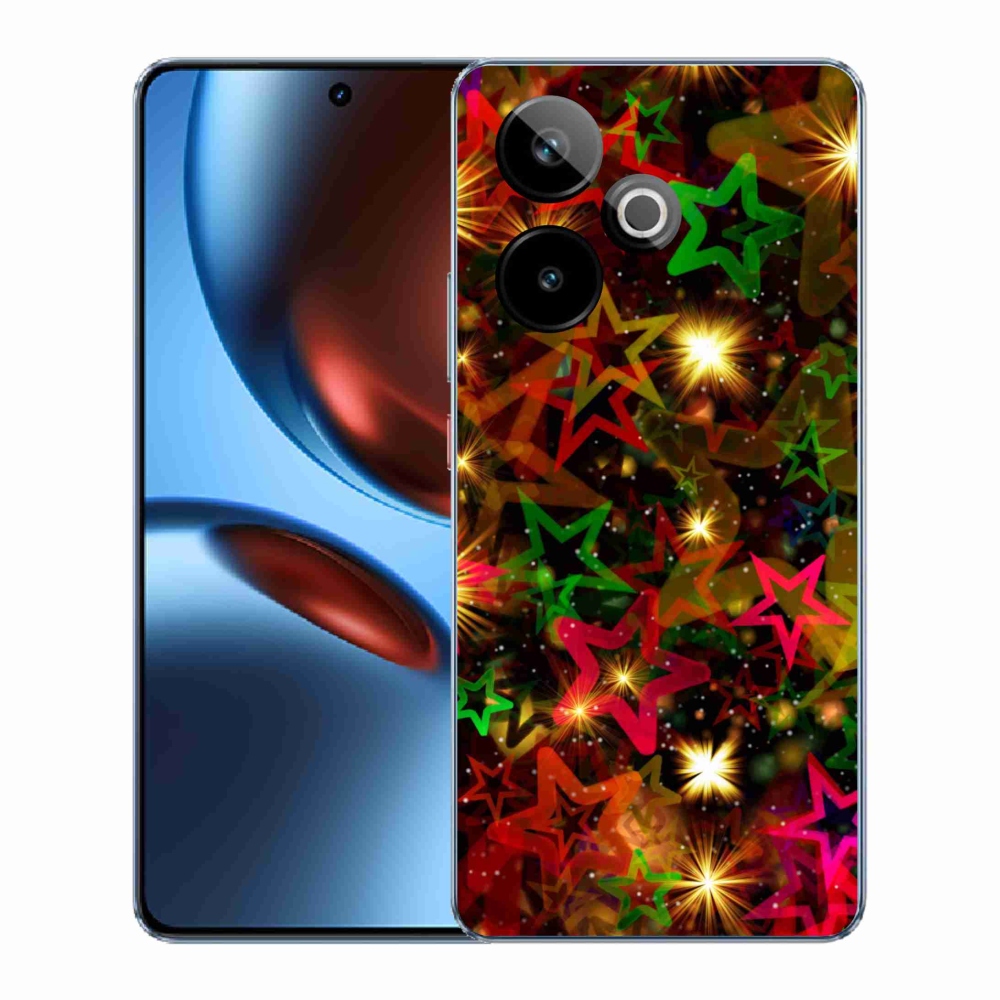 Gél borítás mmCase a Realme GT 7 5G/GT 7T 5G számára - színes csillagok