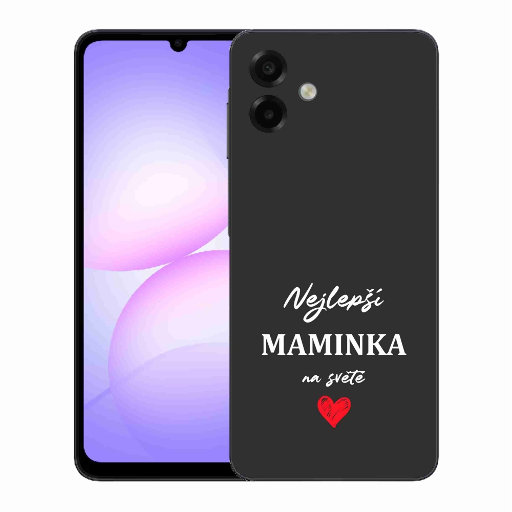 Gél borító mmCase a Samsung Galaxy A07 4G - legjobb anya 1 fekete háttérrel