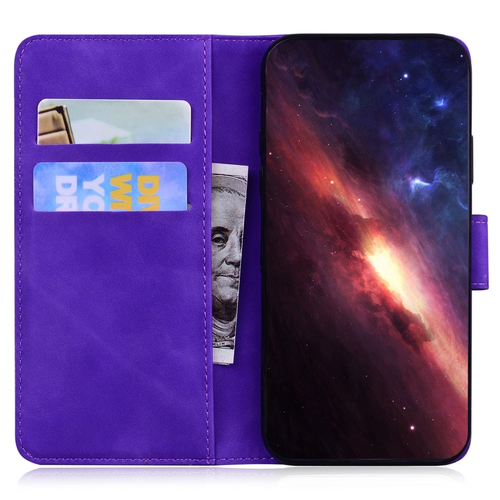 Tárcás könyvtáska Realme Narzo 50-hez - lila