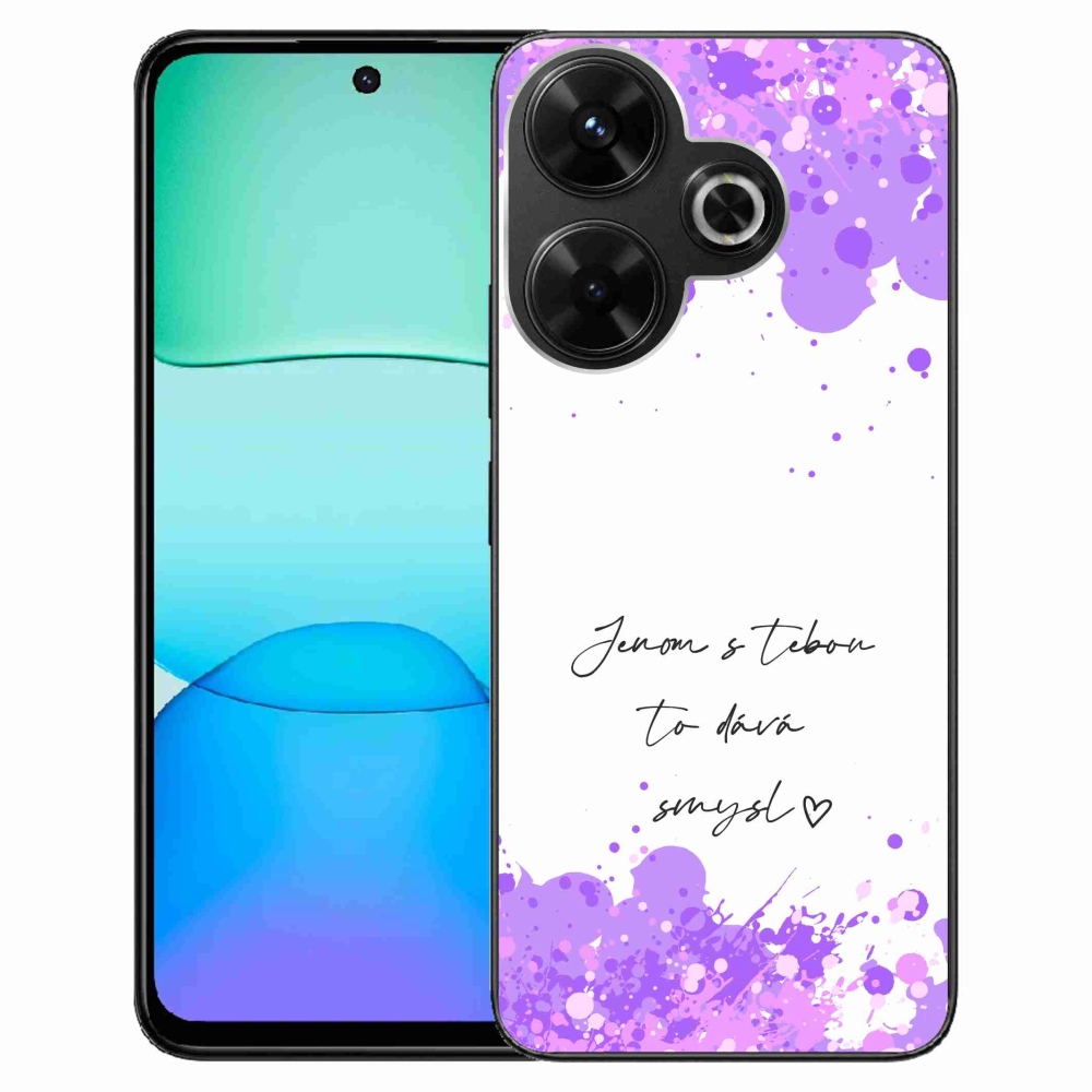 Gél borító mmCase a Xiaomi Redmi 13 4G/Poco M6 4G - szerelmes szöveg fehér háttérrel