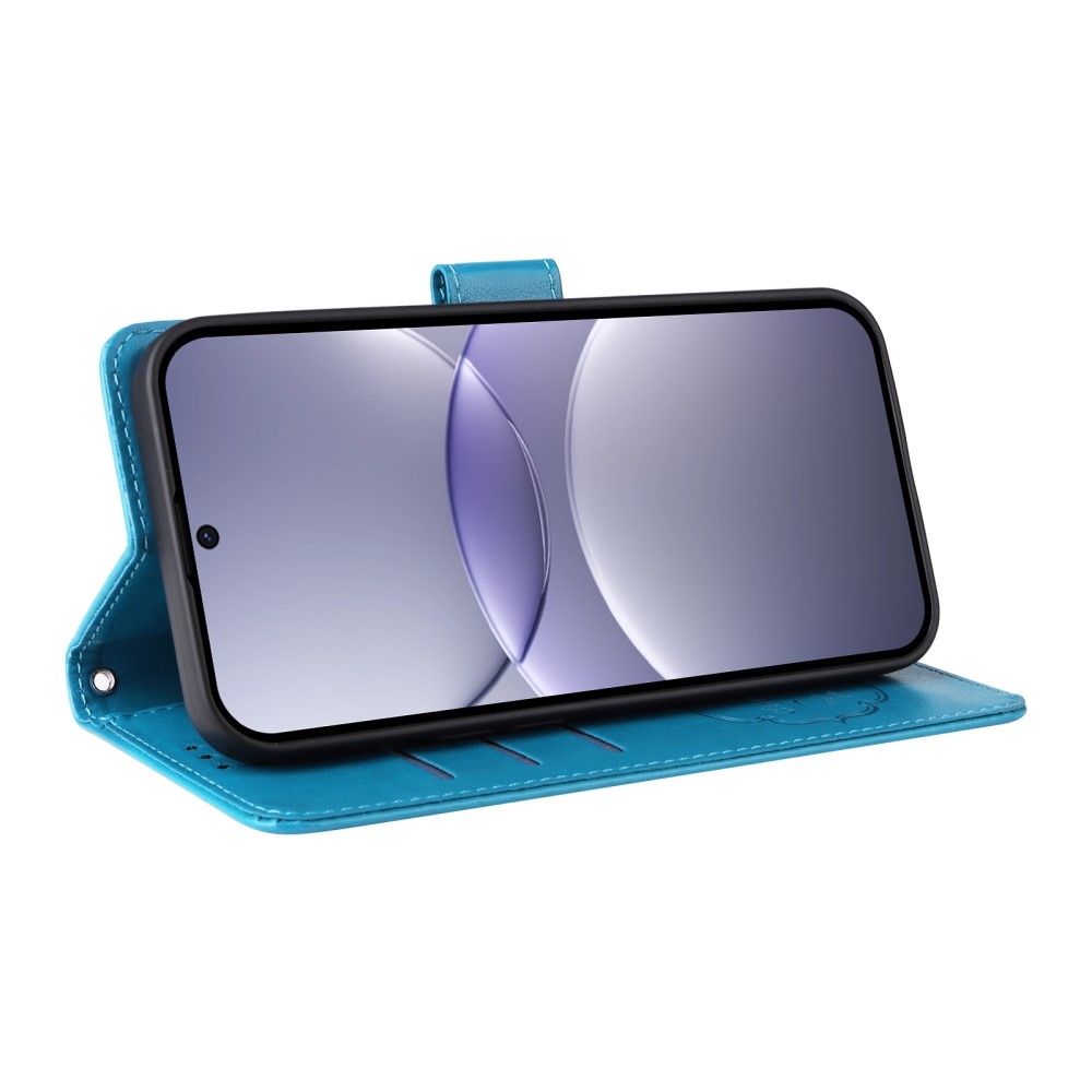 Virágos könyv tok a Huawei Nova 13 5G-hez - kék