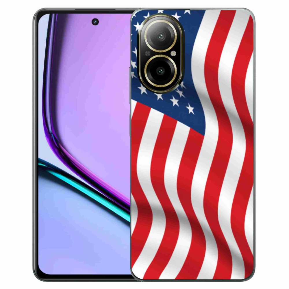 Zselés borítás mmCase a Realme C67 készülékhez - amerikai zászló
