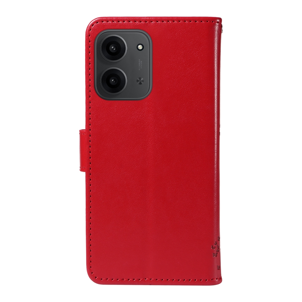Fák könyve tok Xiaomi Redmi 15C 4G (171mm)/Poco C85 4G (171mm) - piros
