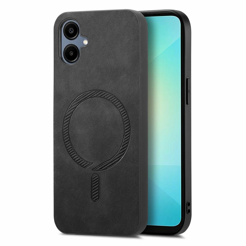 Skiny zselés tok műbőrrel és MagSafe támogatással Samsung Galaxy A06 4G készülékhez - fekete