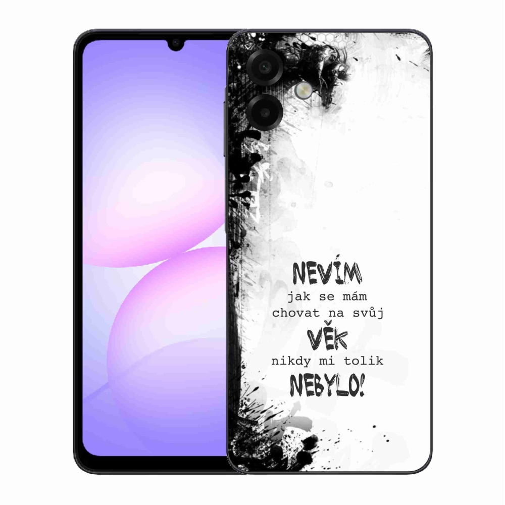 Gél borító mmCase Samsung Galaxy A07 4G - vicces szöveg 14 fehér háttér