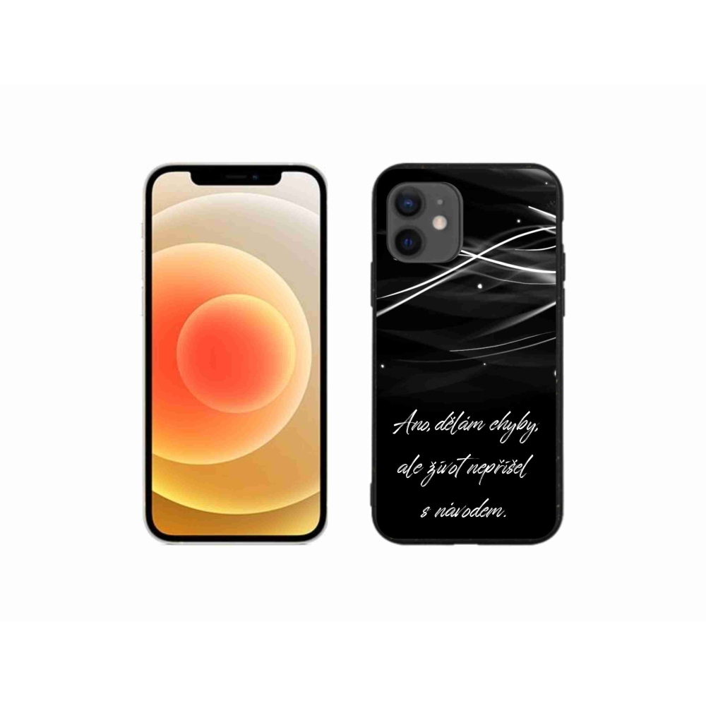 Zselés borítás mmCase iPhone 12 mini készülékhez - idézőjel fekete háttér