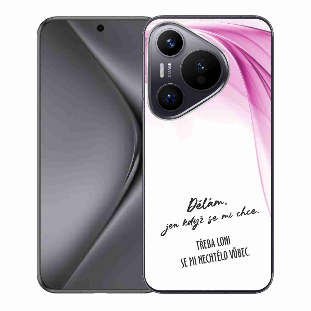 Gél borító mmCase a Huawei Pura 70 készülékhez - vicces szöveg 12 fehér háttér