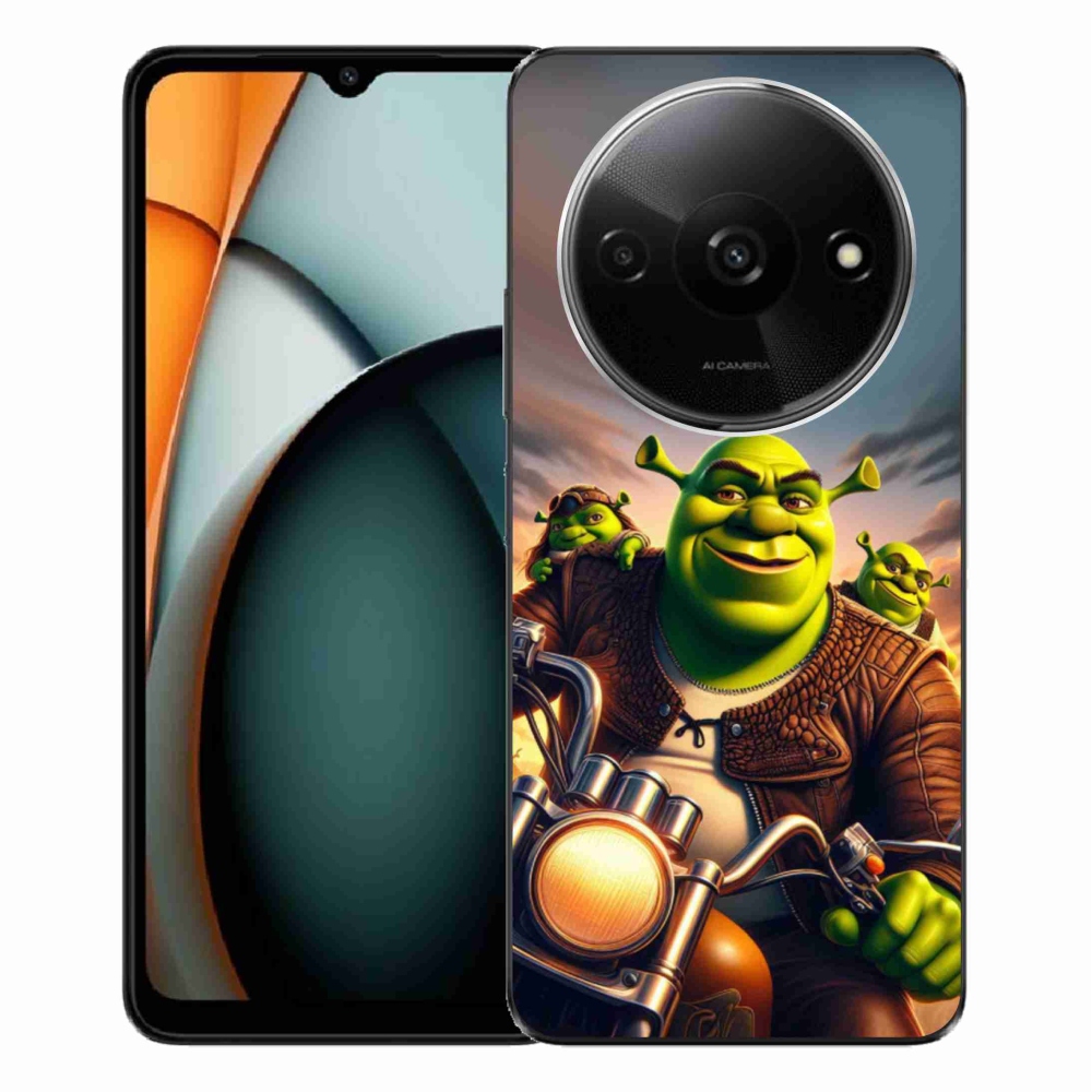Gél borítás mmCase a Xiaomi Redmi A3-hoz - Shrek egy motorkerékpáron