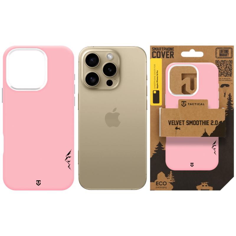 Tactical MagForce Velvet Smoothie 2.0 tok az Apple iPhone 16 Pro-hoz, Pink Panther