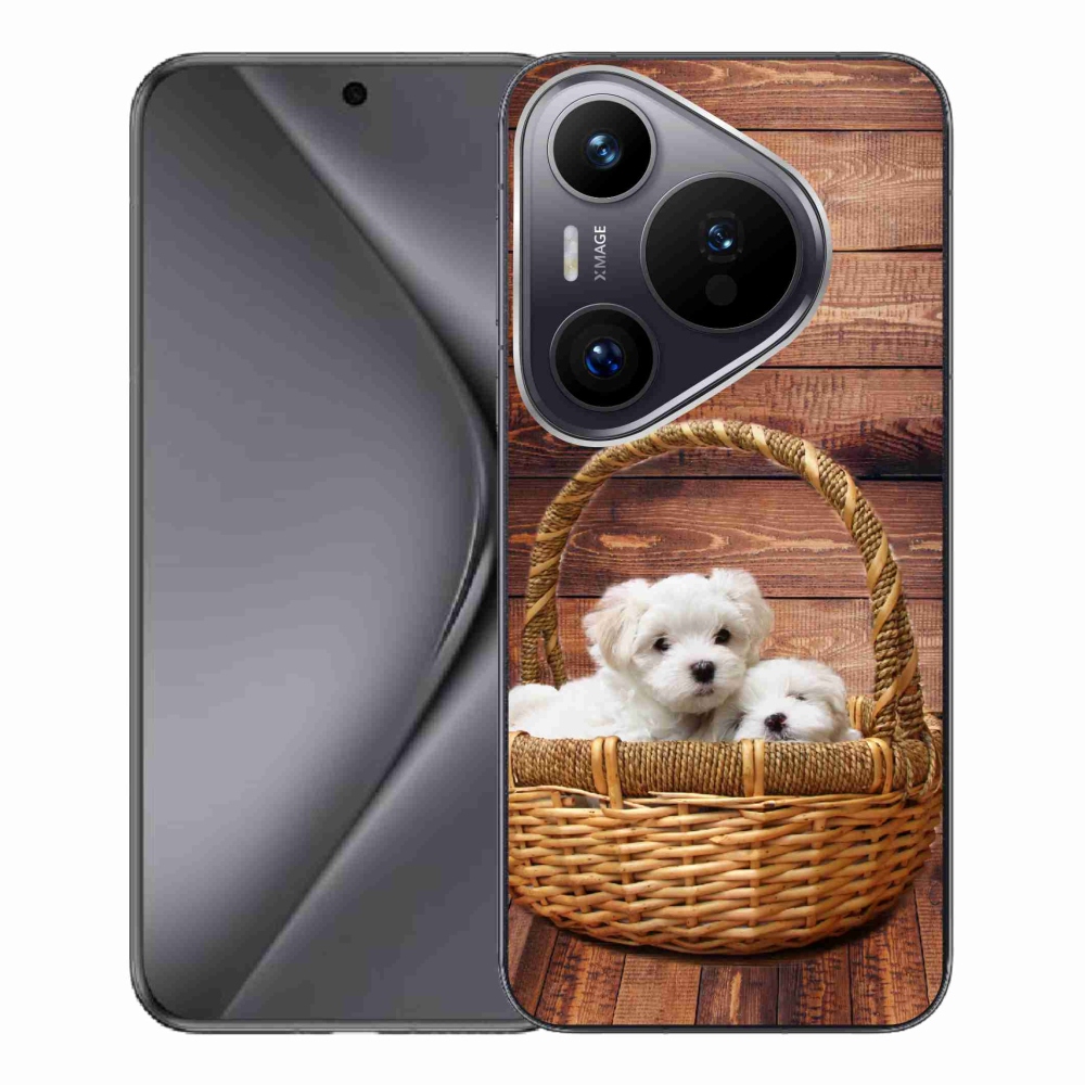 Gél borítás mmCase a Huawei Pura 70 Pro számára - kölyökkutyák