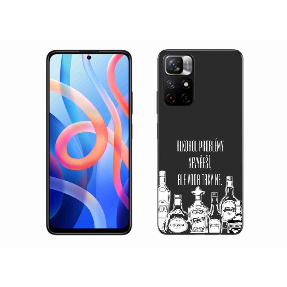 Gél borító mmCase a Xiaomi Redmi Note 11S 5G-hez - vicces szöveg fekete háttérrel