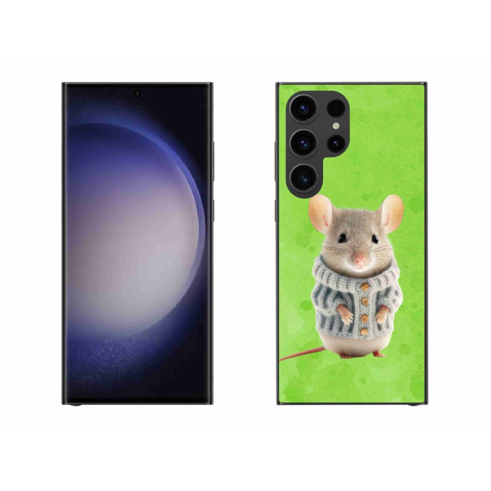 Gél védőhuzat mmCase Samsung Galaxy S23 Ultra 5G - egér pulóverben