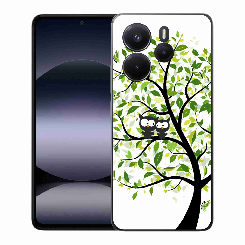 Gél borító mmCase a Xiaomi Redmi Note 14-hez - baglyok a fán