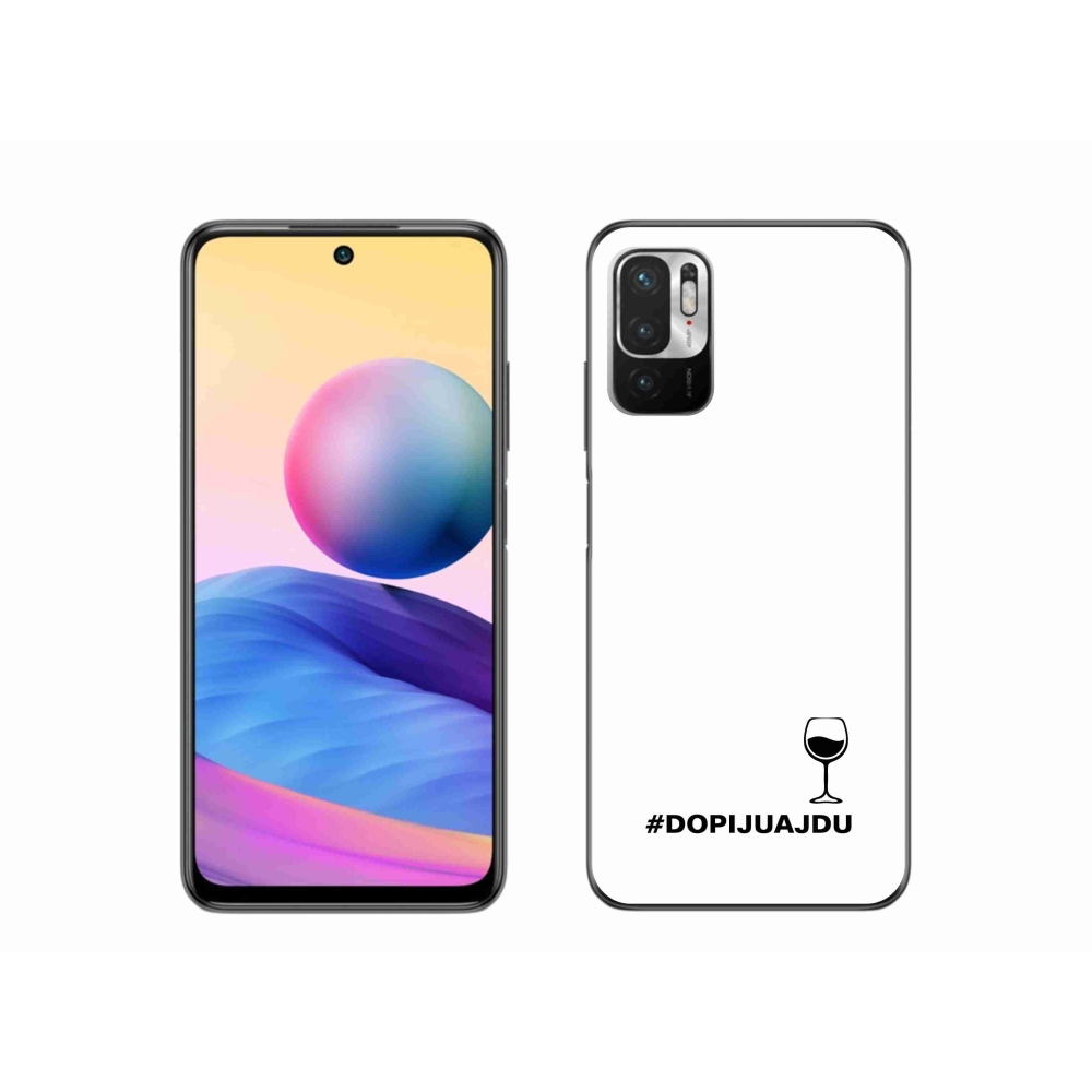 Gél borítás mmCase a Xiaomi Poco M3 Pro/5G készülékhez - bor motívum fehér háttérrel