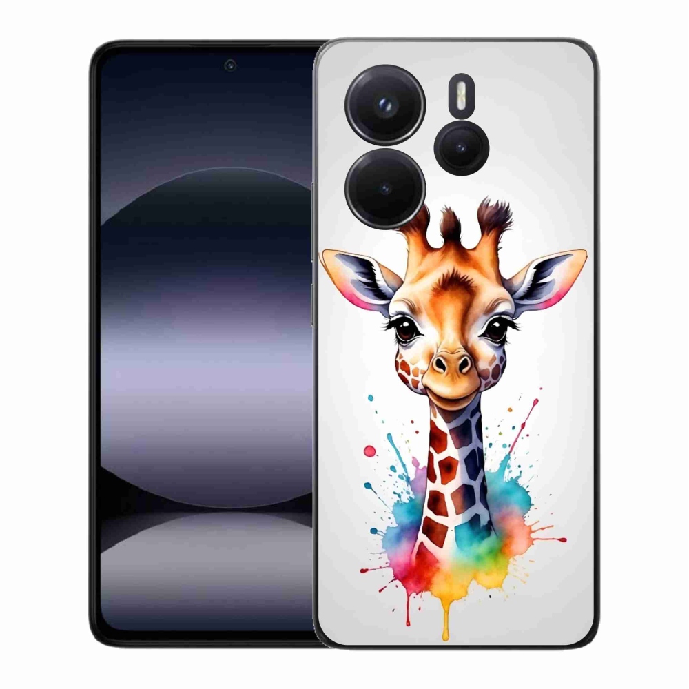 Gél borítás mmCase a Xiaomi Redmi Note 14-hez - zsiráf 1