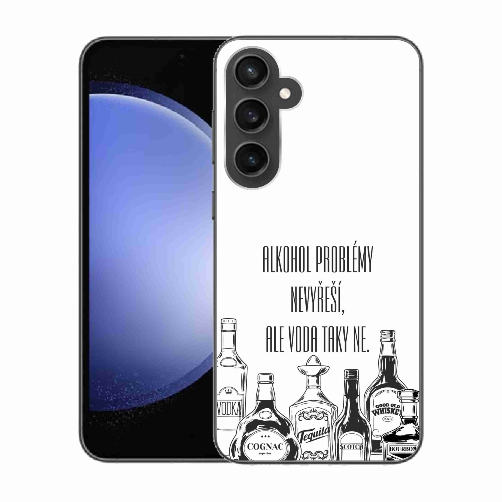 Gél borító mmCase Samsung Galaxy S23 FE - vicces szöveg fehér háttérrel