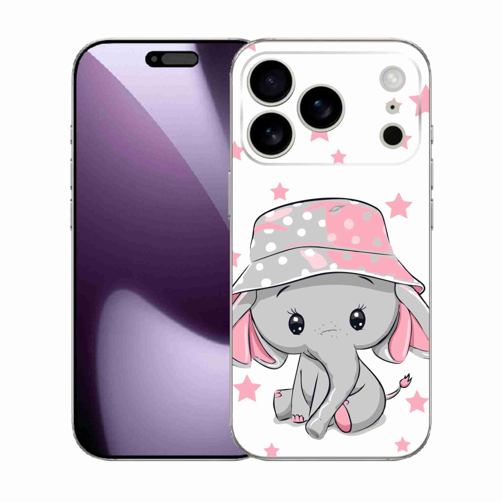 Zselés borítás mmCase iPhone 17 Pro készülékhez - rózsaszín elefánt