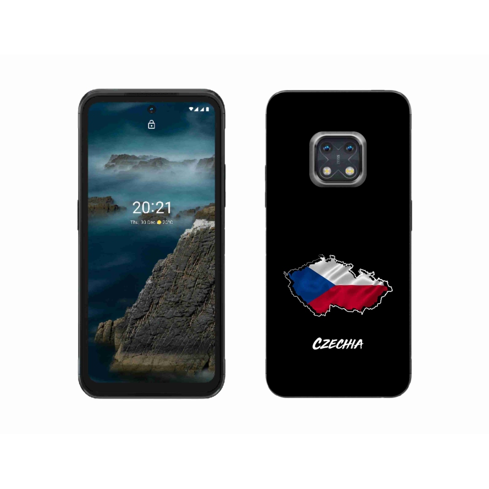 Zselés borítás mmCase a Nokia XR20 készülékhez - Csehország fekete háttér