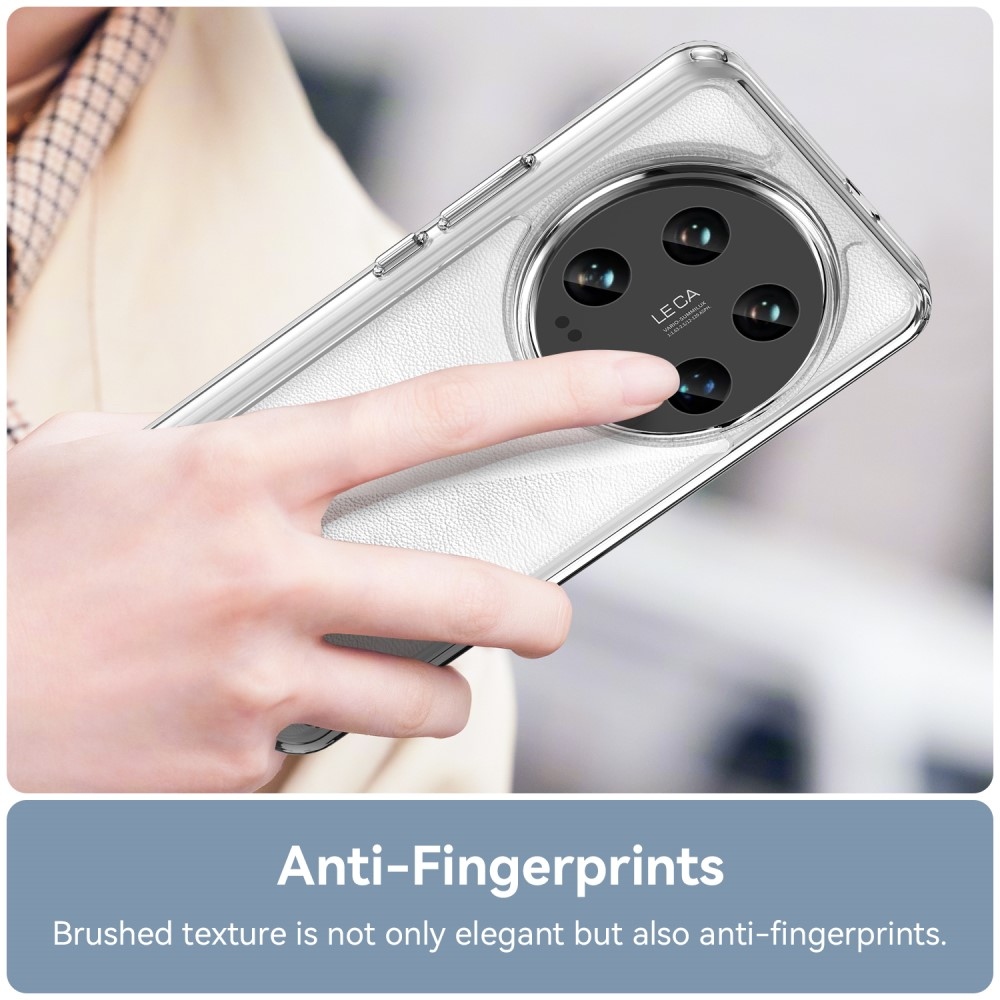 Gél tok kemény hátlappal a Xiaomi 14 Ultra számára - átlátszó