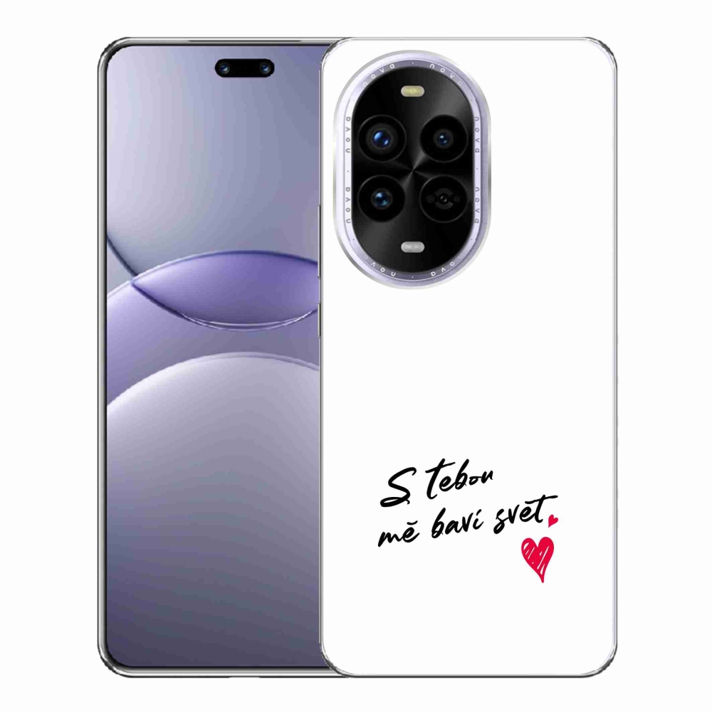 Gél borító mmCase a Huawei Nova 13 Pro 5G-n - szerelmes szöveg 1 fehér háttér