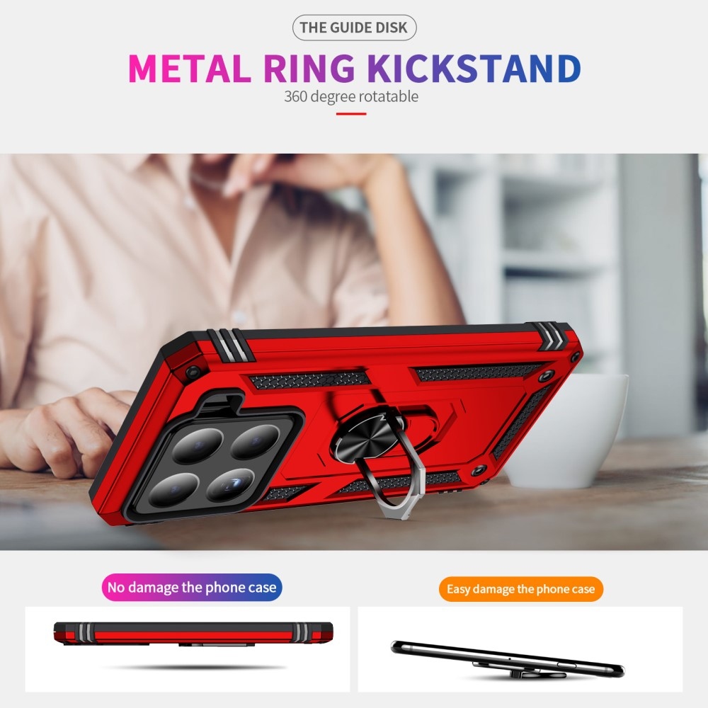 Gyűrűk tartós burkolat Xiaomi 15 - piros