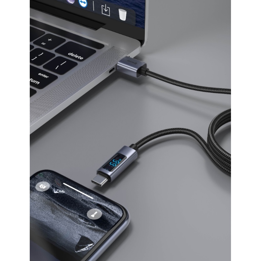 Swissten LCD kábel USB-A / USB-C 1.5m