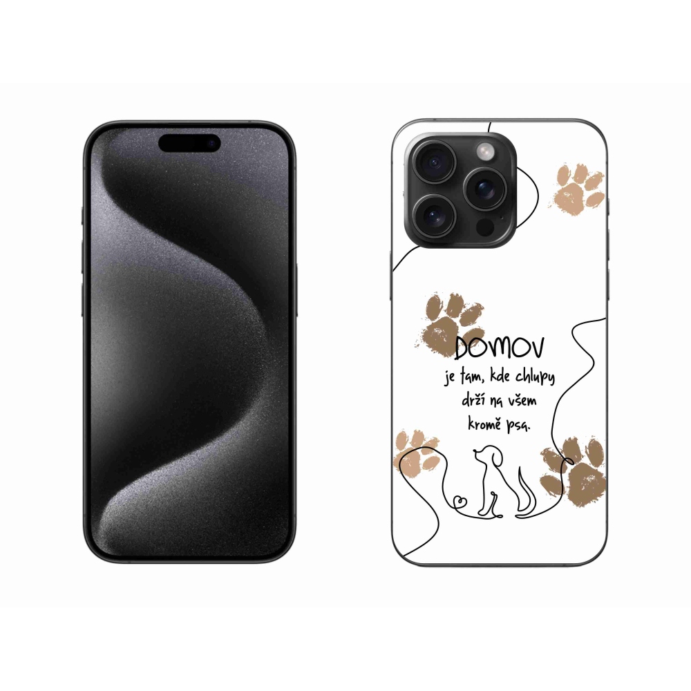 Gél borítás mmCase iPhone 15 Pro Max készülékhez - kutya motívum fehér háttérrel