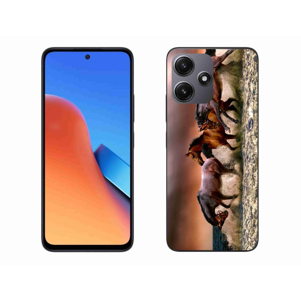 Gél tok mmCase a Xiaomi Redmi 12 5G számára - lovak 1