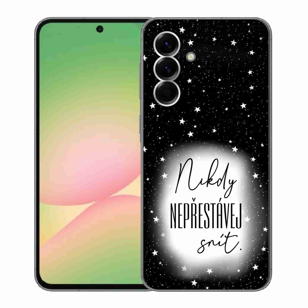 Gél borító mmCase Samsung Galaxy A56 5G - idézet 1 fehér és fekete háttérrel