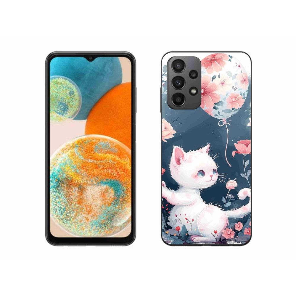 Gél borítás mmCase Samsung Galaxy A23 4G/5G készülékhez - cica lufival