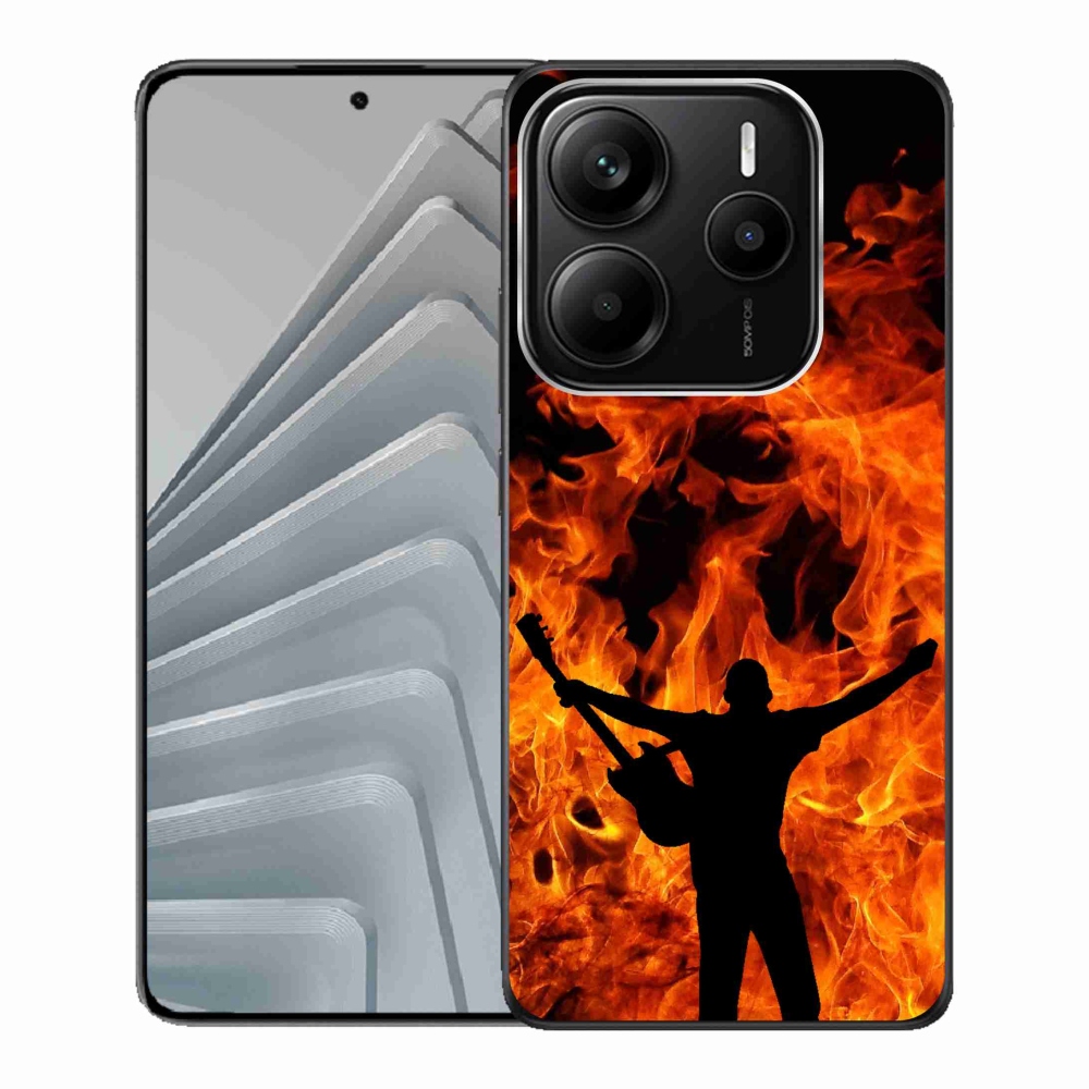 Gél borító mmCase a Xiaomi Redmi Note 14 5G számára - zenész és tűz