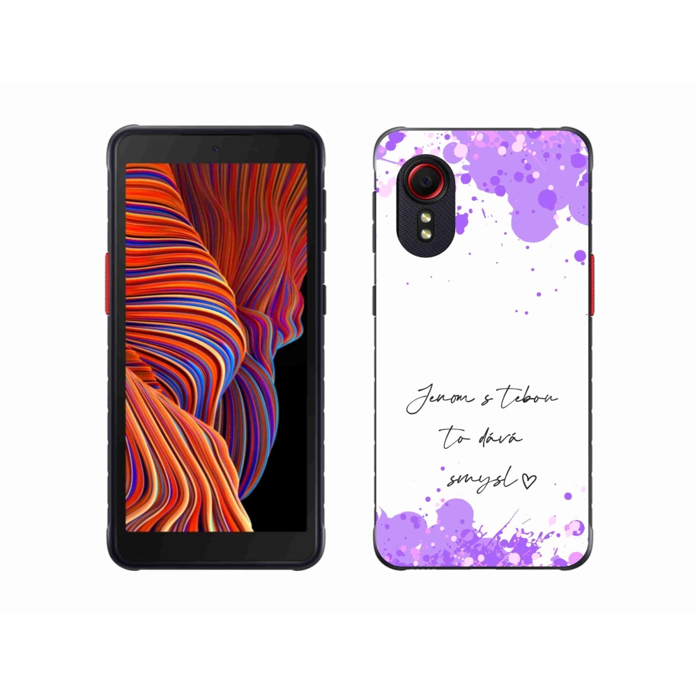 Gél borító mmCase Samsung Galaxy Xcover 5 - szerelem szöveg fehér háttérrel