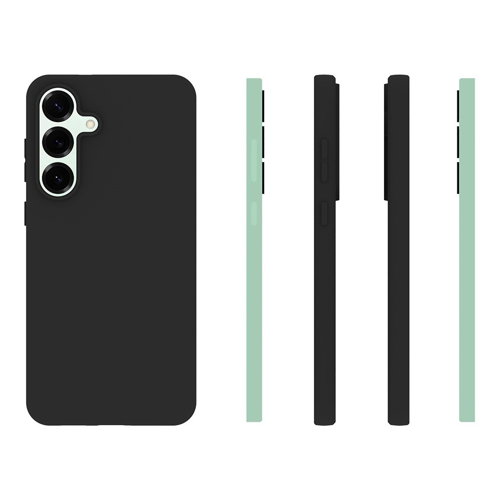 Matt zselés tok Samsung Galaxy S25 FE készülékhez - fekete