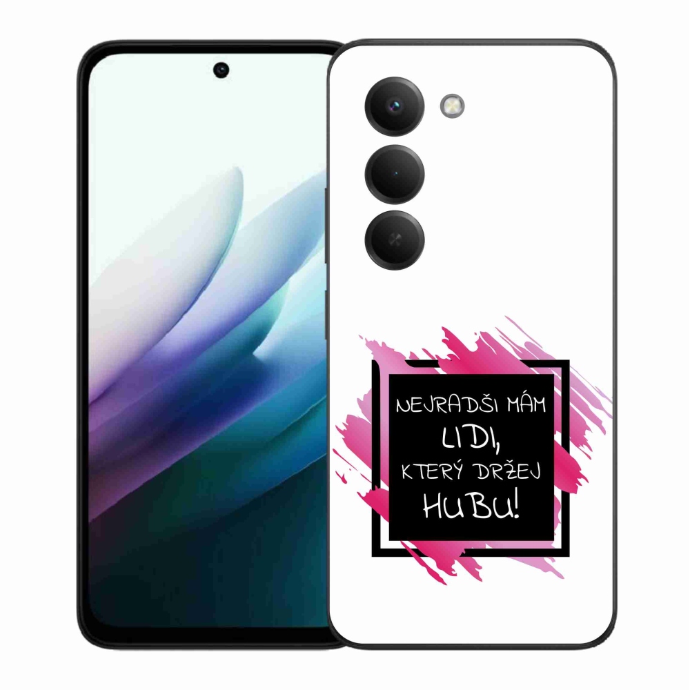 Gél borító mmCase a Xiaomi Redmi 15 4G/5G (171mm) - vicces szöveg 7 fekete és fehér háttérrel