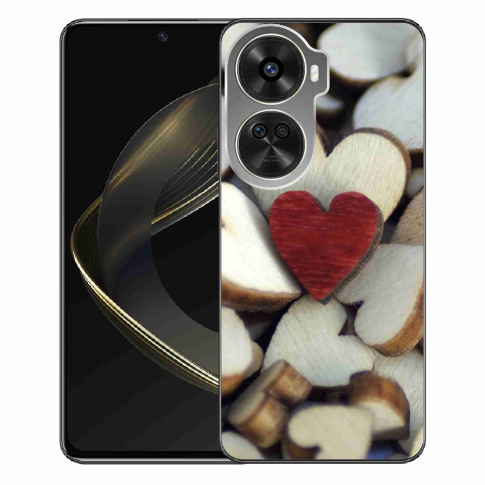 Gél borítás mmCase a Huawei Nova 12 SE számára - gravírozott piros szív