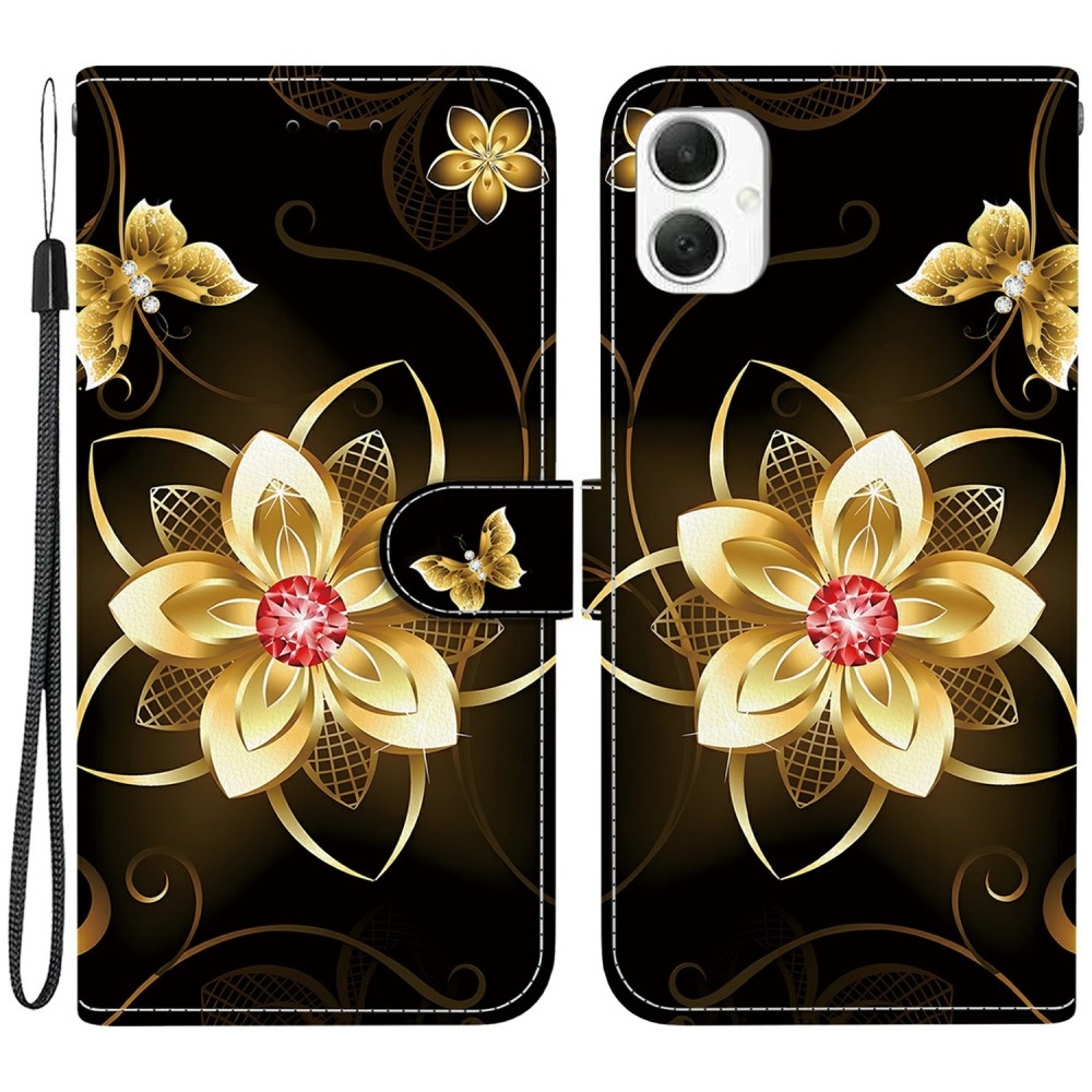 Sokoldalú könyvtáska Samsung Galaxy A06 4G - arany virág