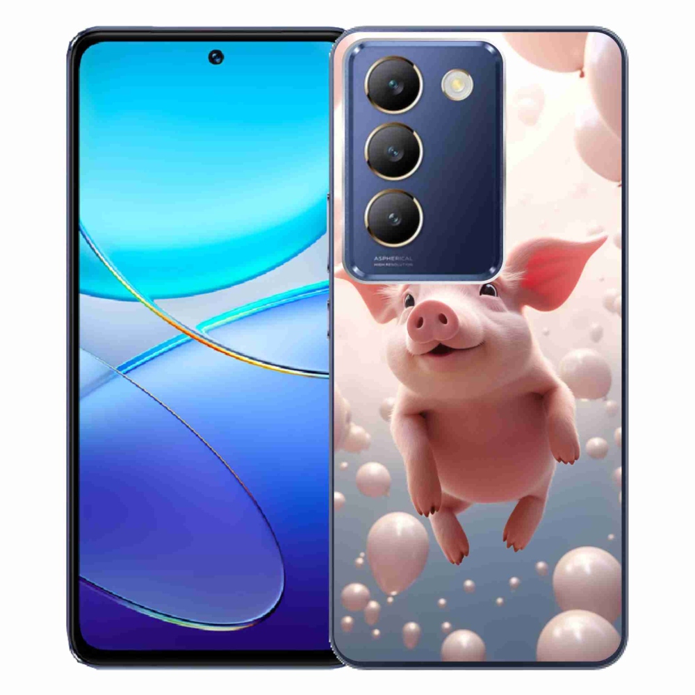 Gél borító mmCase a Vivo V40 SE 4G/5G készülékhez - malac lufikkal