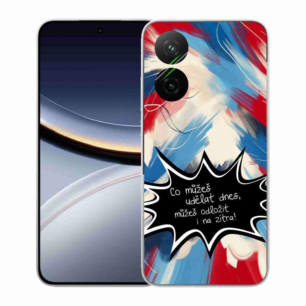 Gél borító mmCase a Xiaomi Poco F7 5G-hez - vicces szöveg 9 fekete háttér