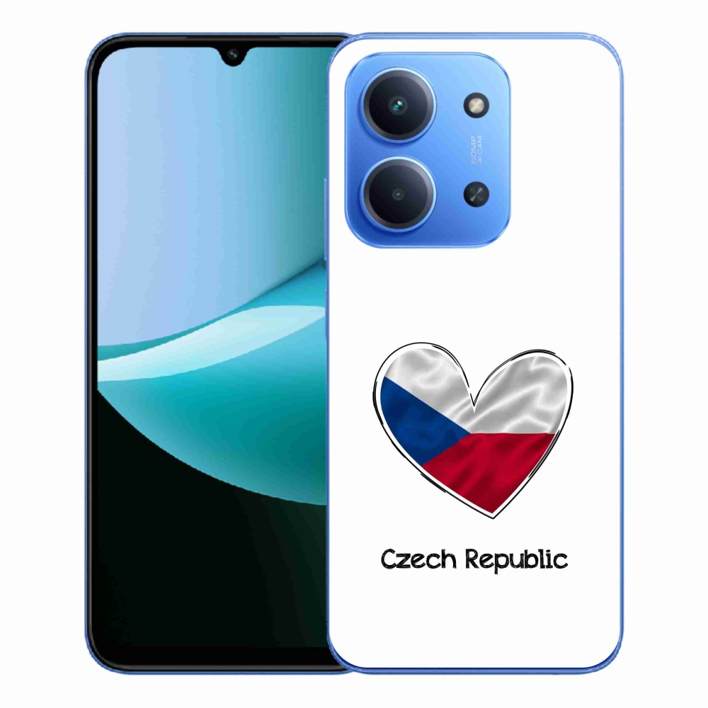 Gél borító mmCase a Xiaomi Redmi 15C 4G/5G (173mm) - szív zászló fehér háttérrel