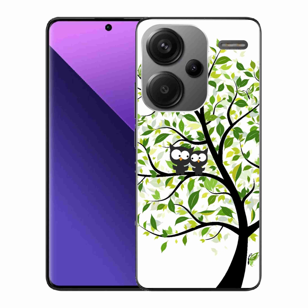 Gél borítás mmCase a Xiaomi Redmi Note 13 Pro+ 5G számára - baglyok a fán