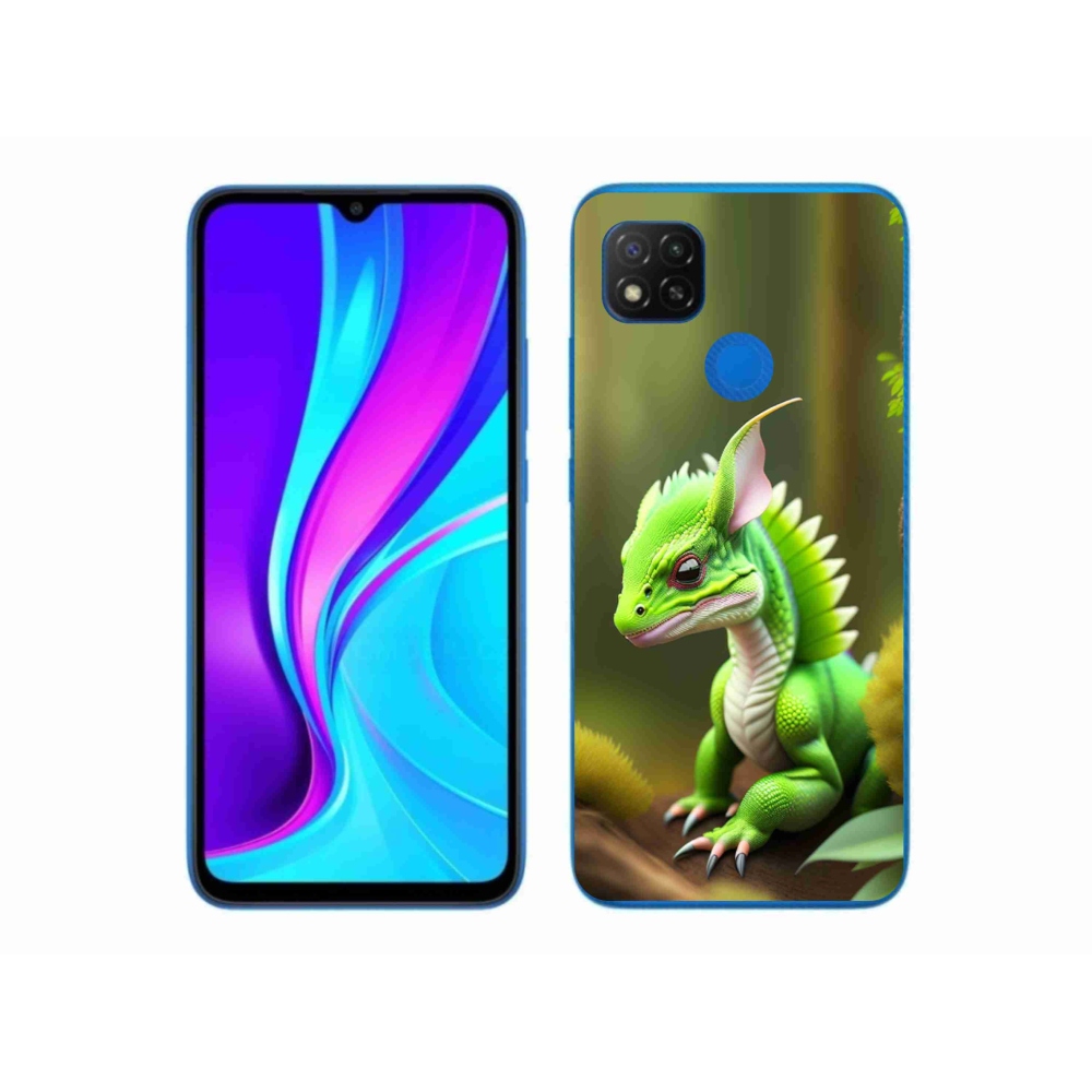 Gél borítás mmCase a Xiaomi Redmi 9C-hez - zöld sárkány