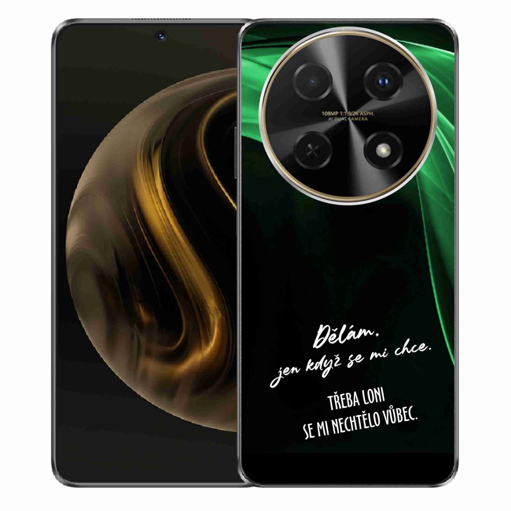 Gél borító mmCase a Huawei Nova 12i készülékhez - vicces szöveg 12 fekete háttér