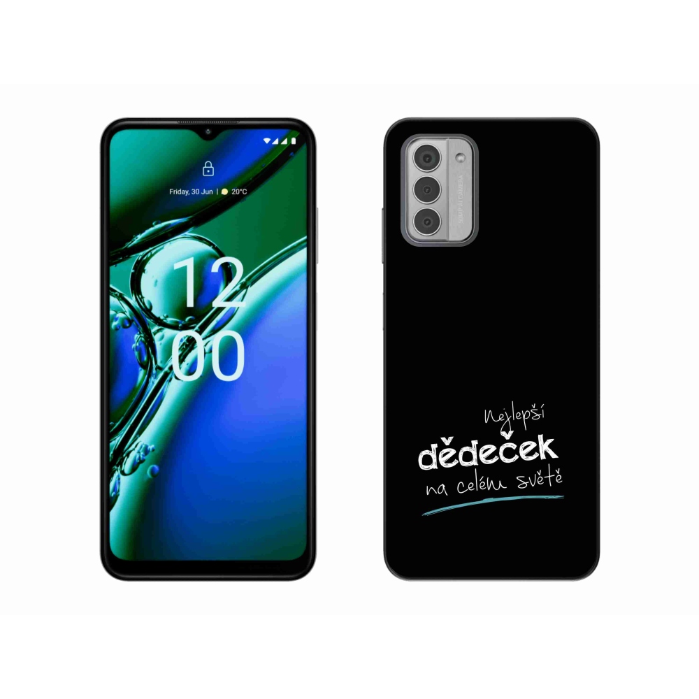 Zselés borítás mmCase a Nokia G42 készülékhez - legjobb nagypapa 3 fekete háttérrel