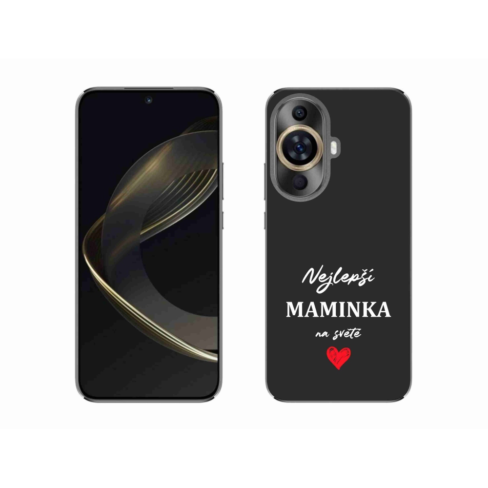 Gél borító mmCase a Huawei Nova 11 - legjobb anya 1 fekete háttérrel