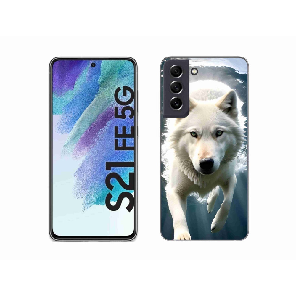 Gél védőhuzat mmCase Samsung Galaxy S21 FE 5G - fehér farkas