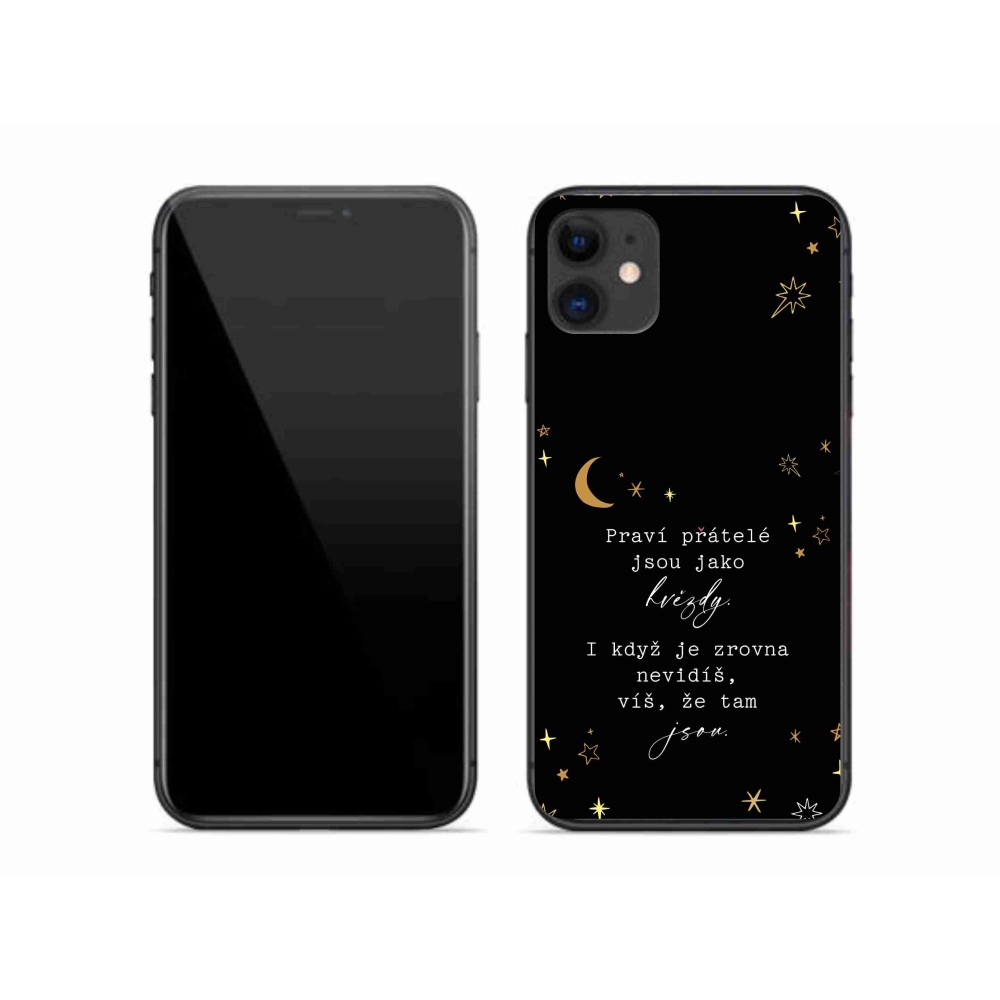 Gél borítás mmCase iPhone 11 készülékhez - idézet 6 fekete háttér