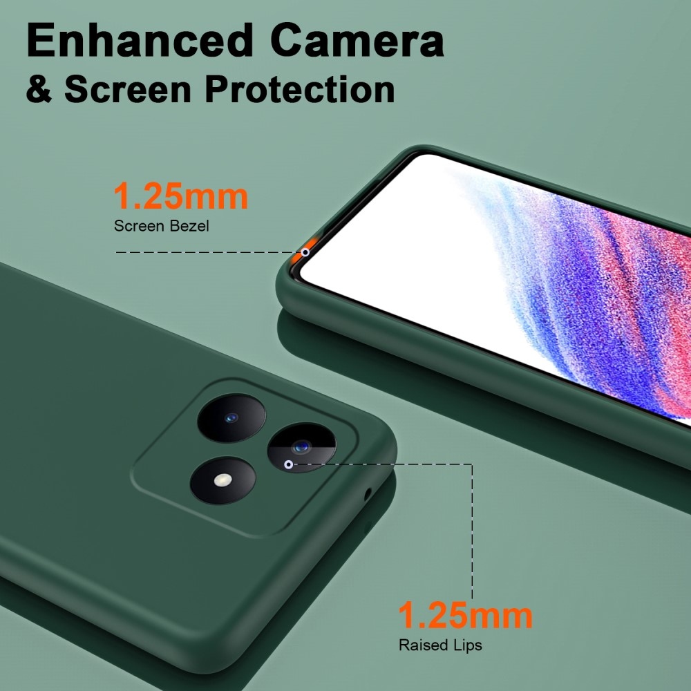 Matt gél mobil tok Realme C51/C53 - zöld