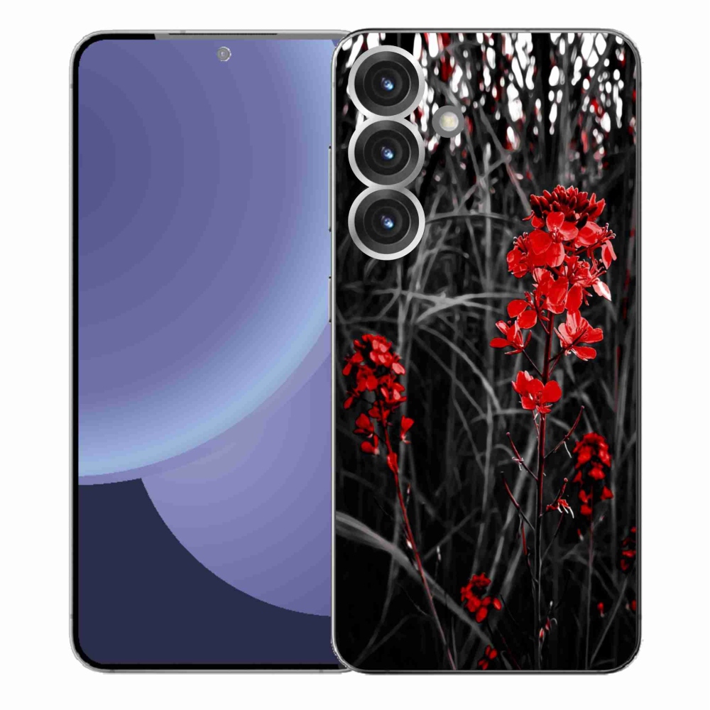 Gél védőhuzat mmCase Samsung Galaxy S25+ - piros növényhez