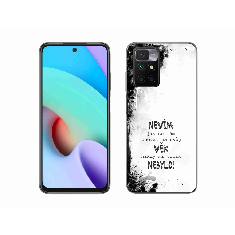 Gél borító mmCase a Xiaomi Redmi 10/Redmi 10 (2022) - vicces szöveg 14 fehér háttérrel